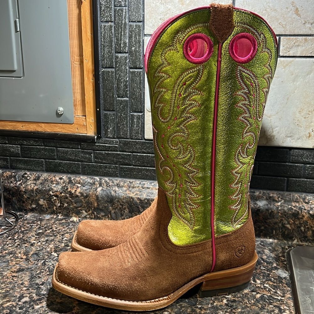 ARIAT WOMEN'S FUTURITY BOON WESTERN BOOTS - SQUARE TOE - Picture 4 of 16